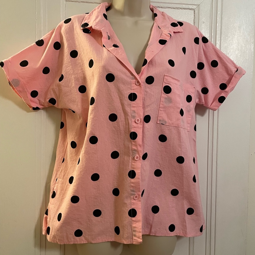 1950s style Polka Dot Blouse